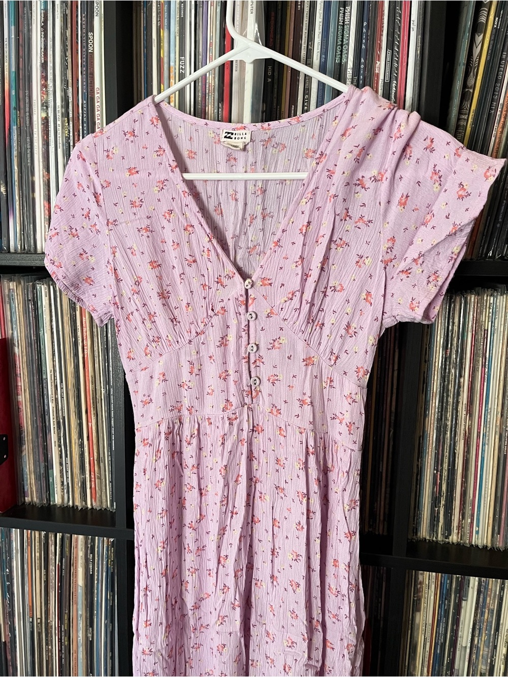 Billabong country dress floral fitted peasant maiden XS lavender 💕💜💛